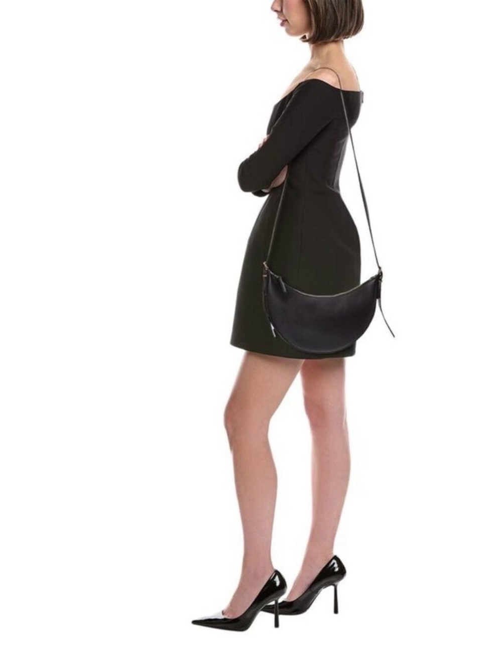 Madewell Essential Convertible Mini Crossbody Bag Black Leather
